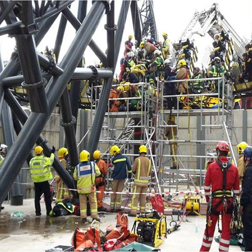 Rollercoaster incident*In 2015, a rollercoaster incident left 16 riders trapped. Dale Harrison, who was in charge of the complex FRS response, describes the incident at Alton Towers